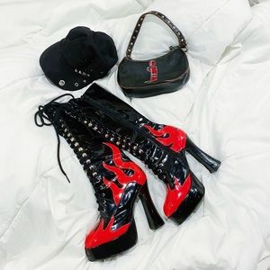 🔥Flamin’ Hot 5” Platform Knee High Ellie Boots🔥